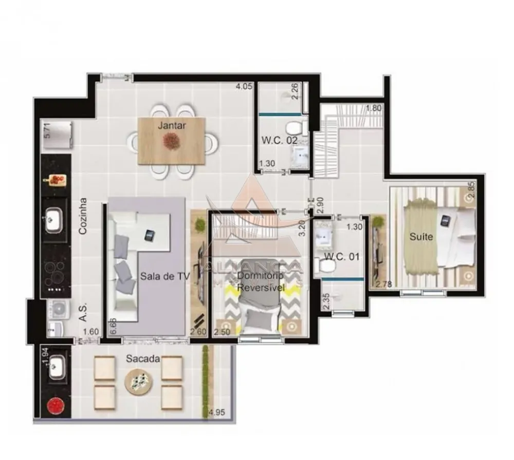 Apartamento, 2 quartos, 80 m² - Foto 1