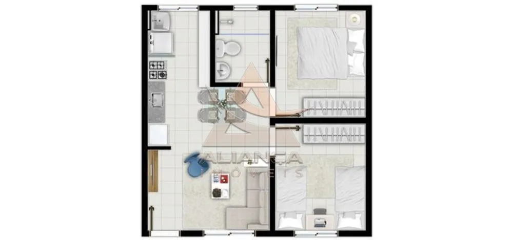 Apartamento, 2 quartos, 43 m² - Foto 1