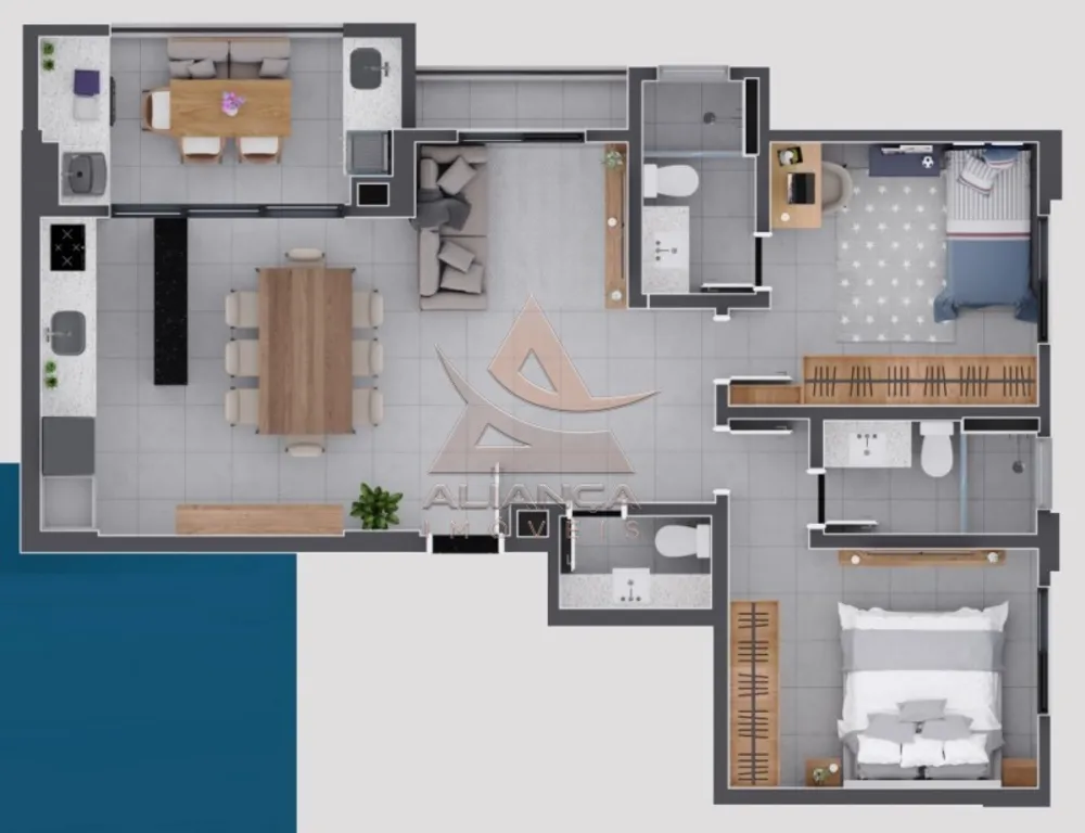 Apartamento, 2 quartos, 85 m² - Foto 2