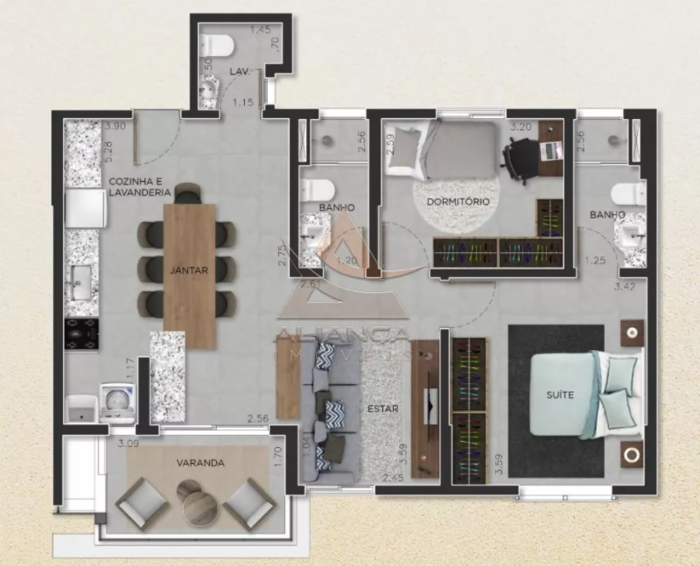 Apartamento à venda com 2 quartos, 75m² - Foto 4