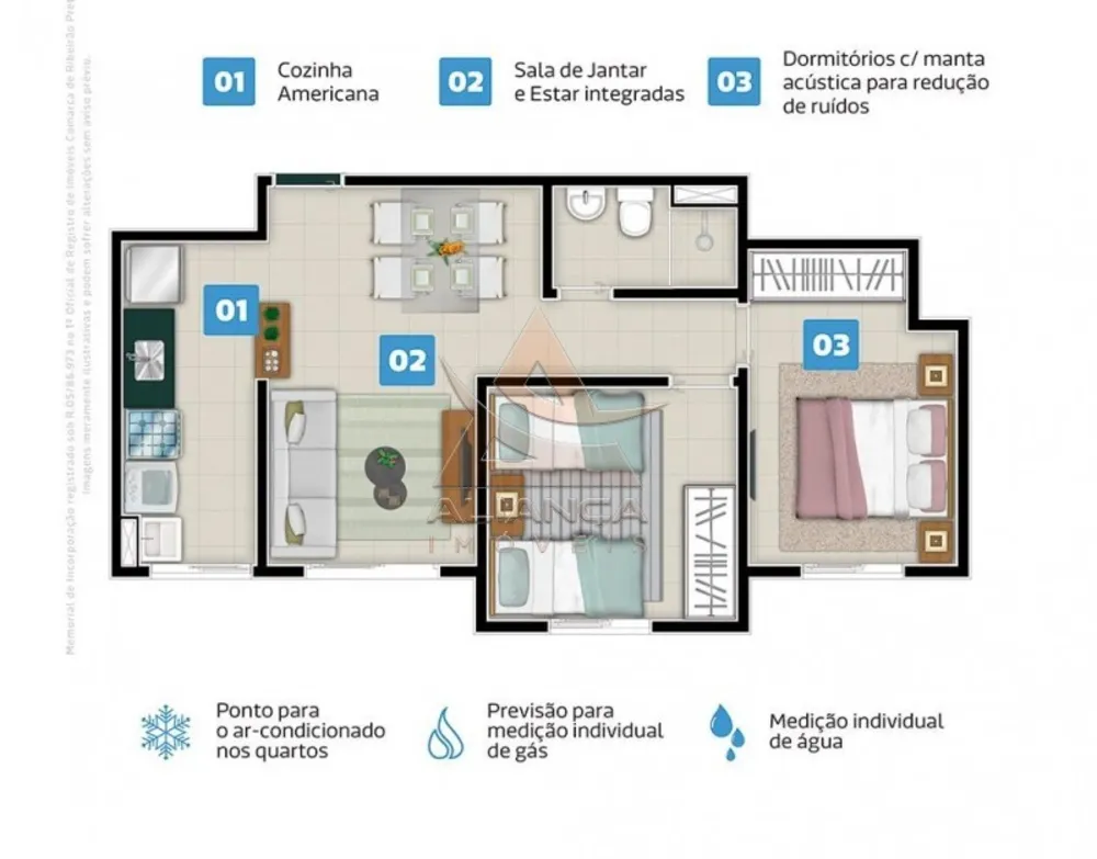 Apartamento, 2 quartos, 49 m² - Foto 3