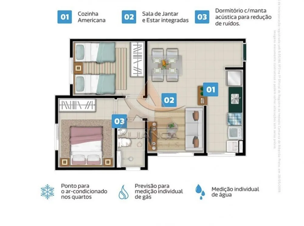 Apartamento, 2 quartos, 49 m² - Foto 1
