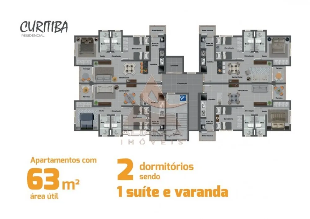 Apartamento, 2 quartos, 63 m² - Foto 1