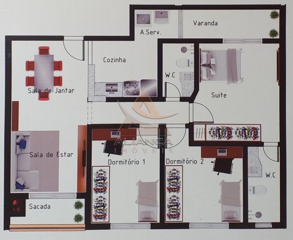 Apartamento à venda com 3 quartos, 80m² - Foto 4