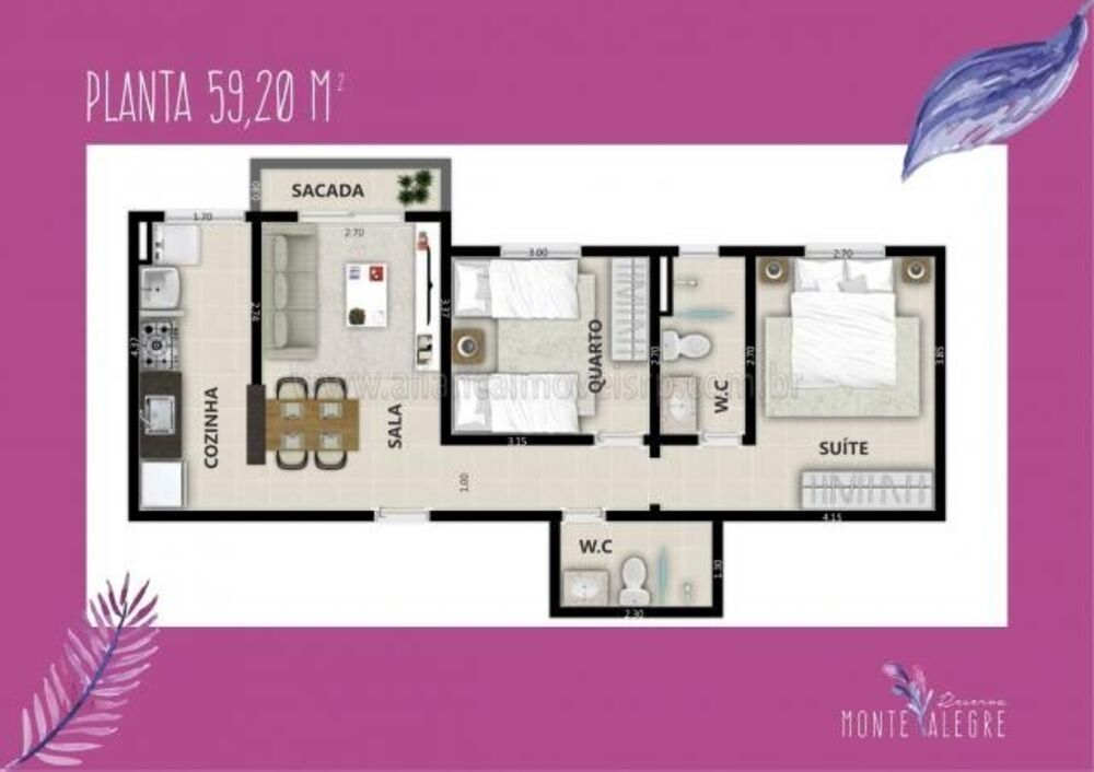 Apartamento, 2 quartos, 61 m² - Foto 4