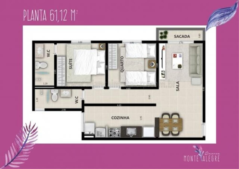 Apartamento, 2 quartos, 61 m² - Foto 10