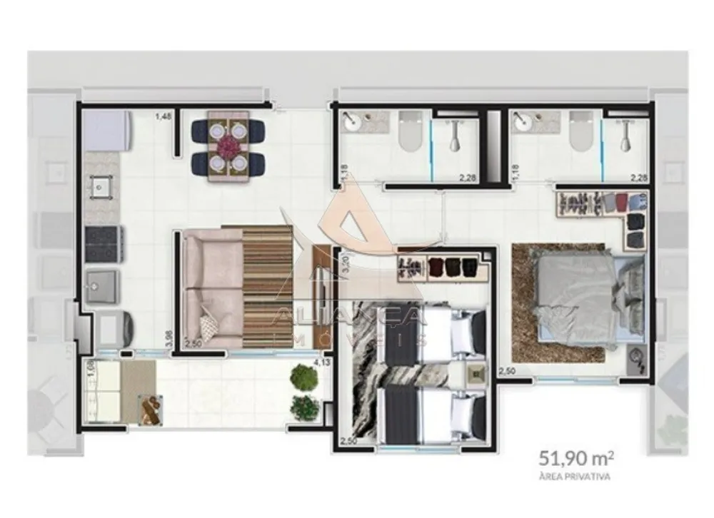 Apartamento, 2 quartos, 52 m² - Foto 6