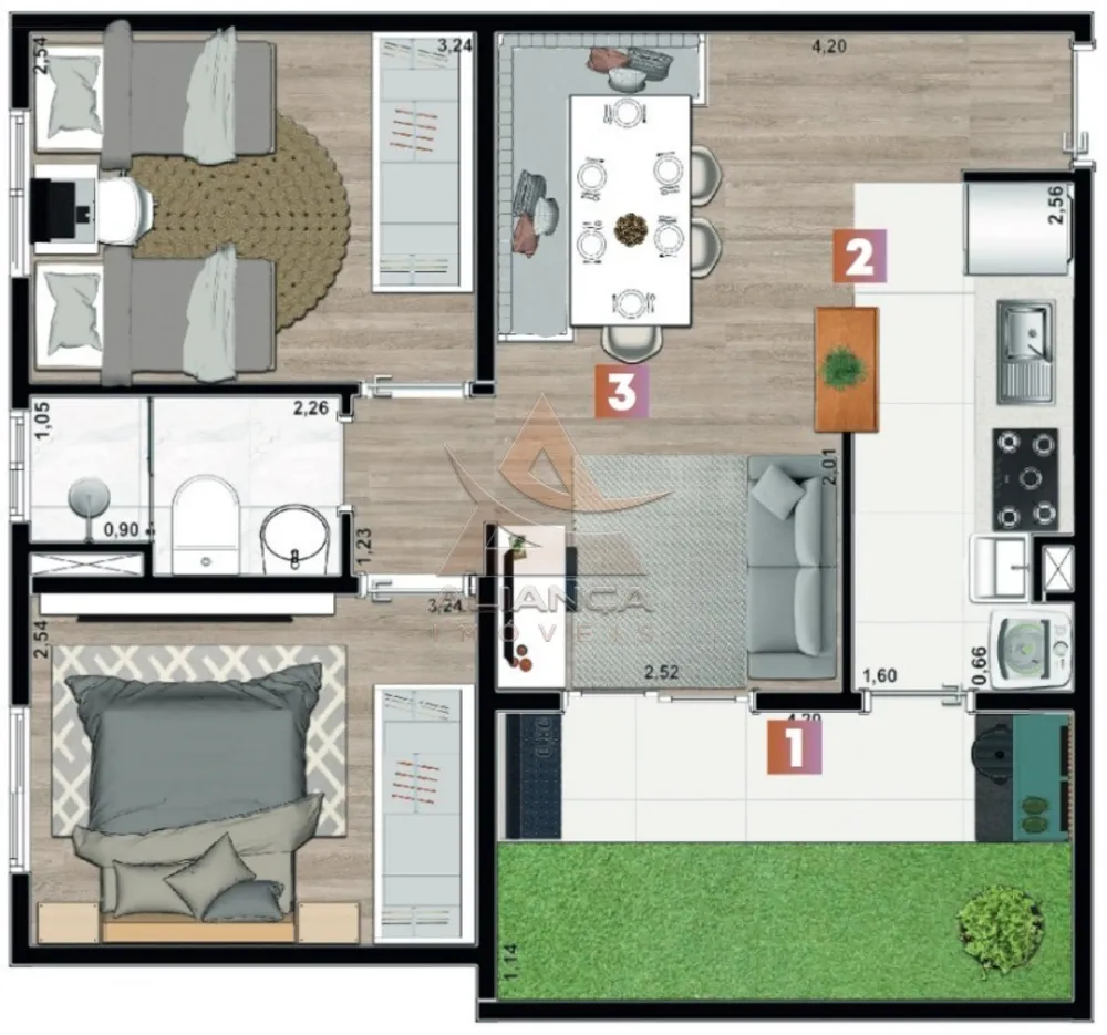 Apartamento, 2 quartos, 55 m² - Foto 2