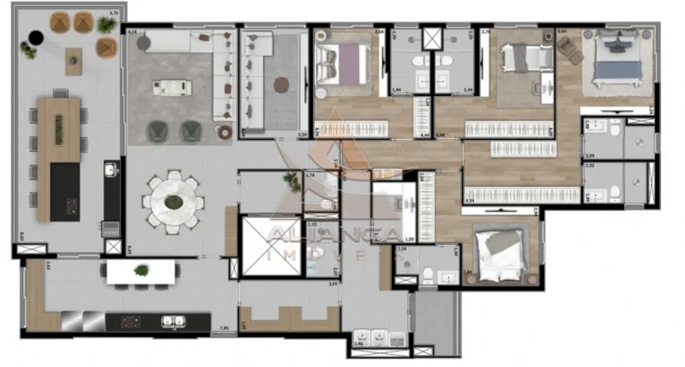 Apartamento, 4 quartos, 255 m² - Foto 2
