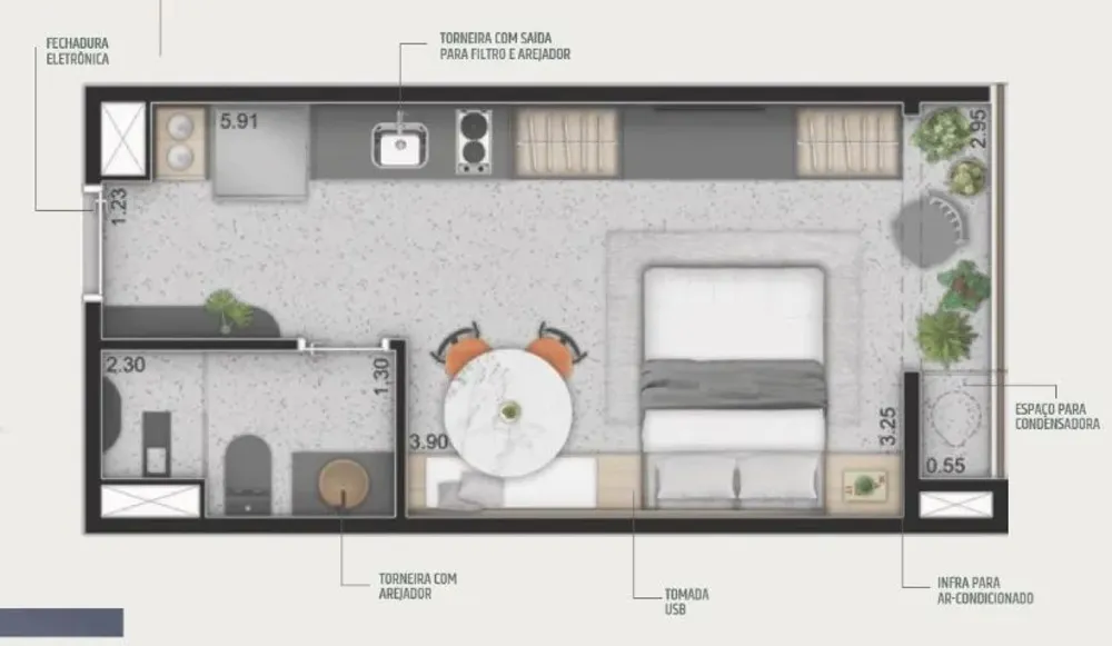 Apartamento, 1 quarto, 25 m² - Foto 2