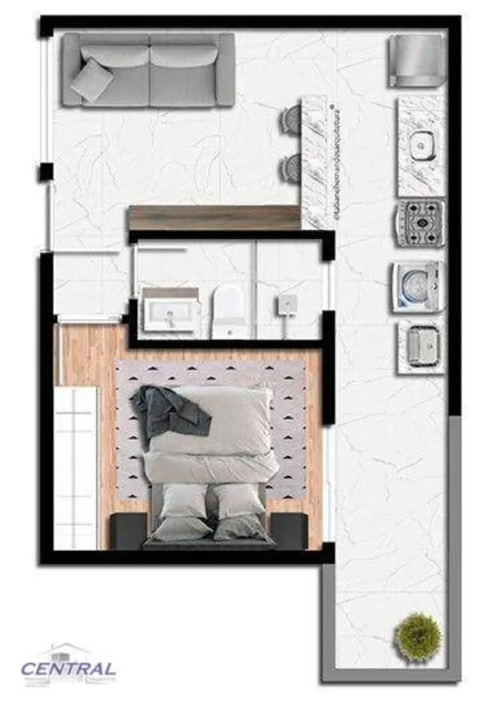 Casa, 1 quarto, 35 m² - Foto 1