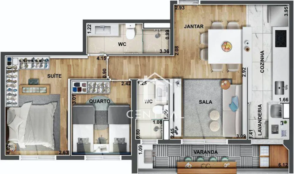 Apartamento, 2 quartos, 56 m² - Foto 15