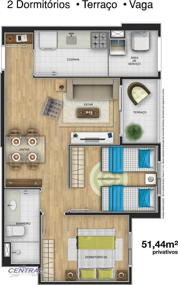 Apartamento, 2 quartos, 50 m² - Foto 7