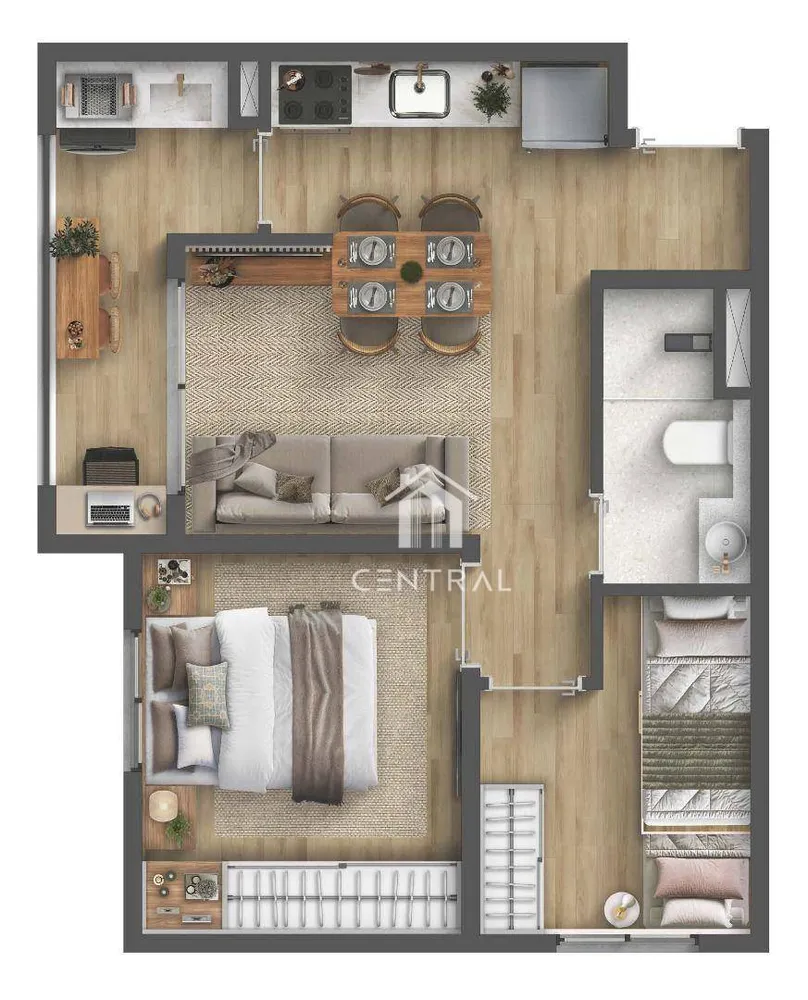 Apartamento, 1 quarto, 28 m² - Foto 3