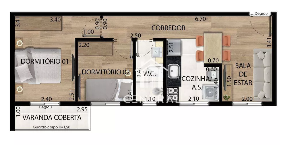 Apartamento, 2 quartos, 36 m² - Foto 7