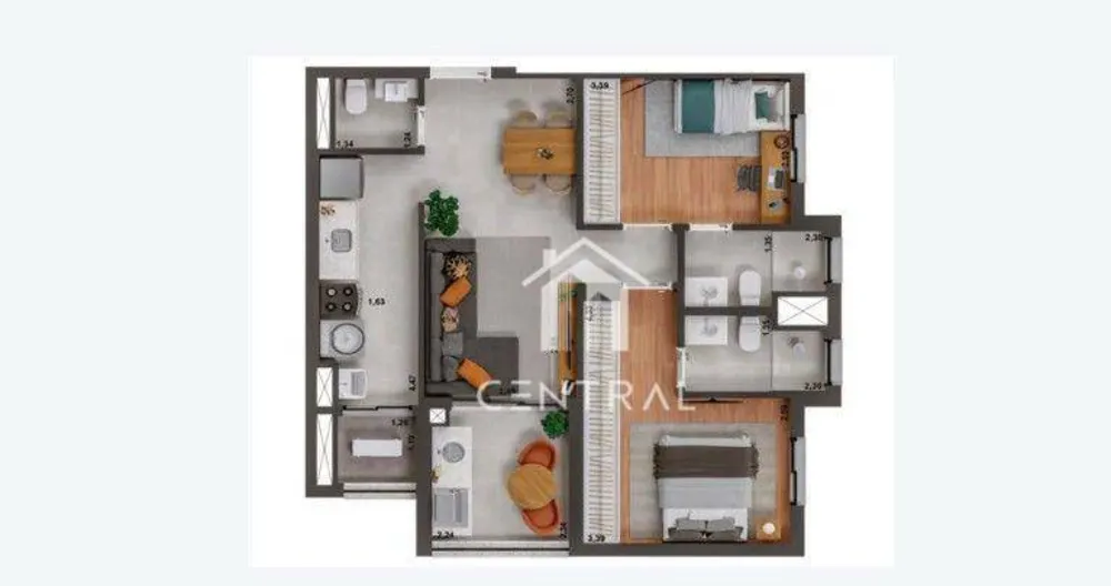 Apartamento, 2 quartos, 69 m² - Foto 9