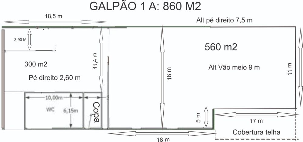 Depósito-Galpão, 860 m² - Foto 5