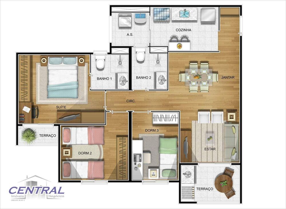 Apartamento, 3 quartos, 77 m² - Foto 7