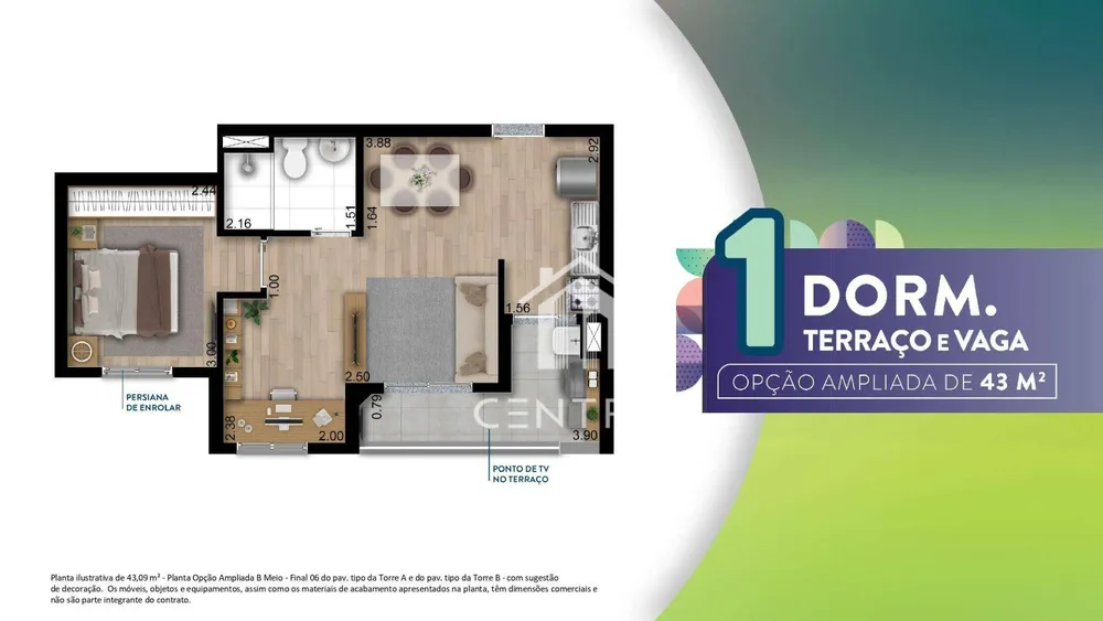 Apartamento, 2 quartos, 43 m² - Foto 5