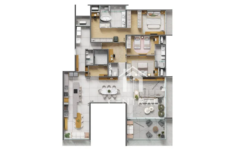 Apartamento, 4 quartos, 201 m² - Foto 11