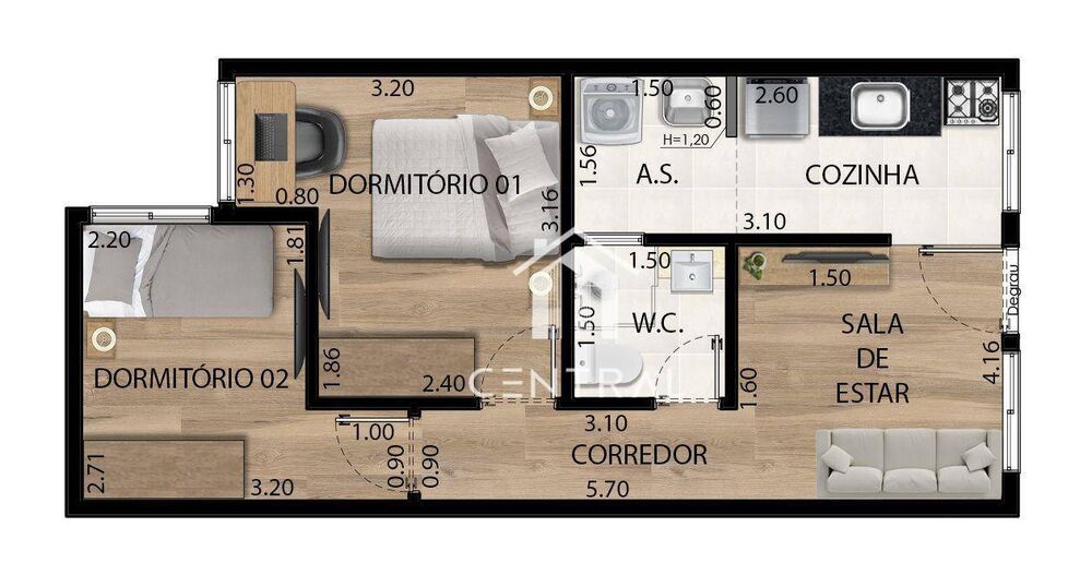 Apartamento, 2 quartos, 39 m² - Foto 35