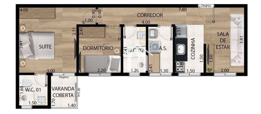 Apartamento, 2 quartos, 39 m² - Foto 8