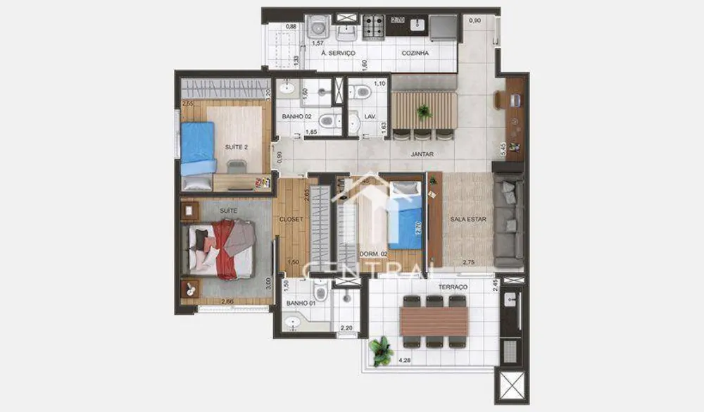 Apartamento, 2 quartos, 68 m² - Foto 12