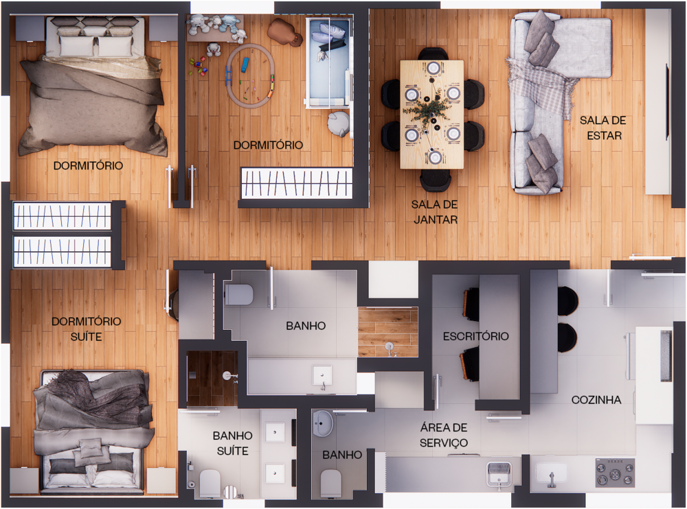 Apartamento à venda com 3 quartos, 103m² - Foto 3