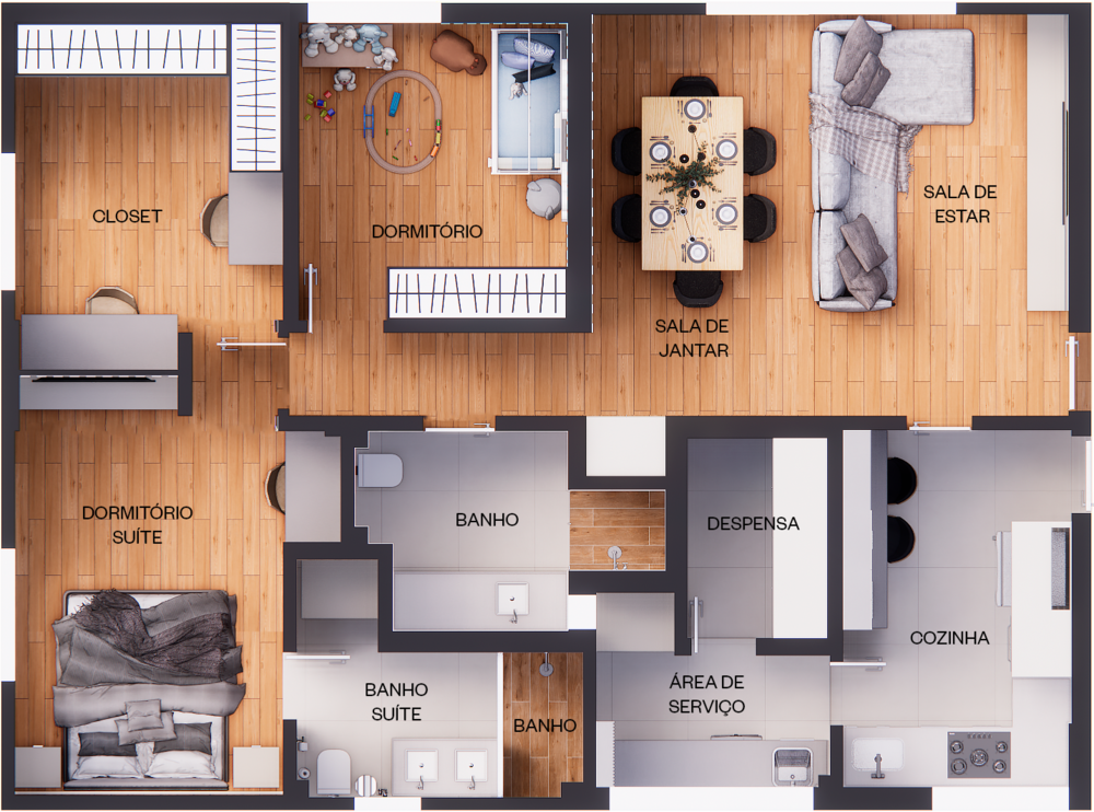 Apartamento à venda com 3 quartos, 103m² - Foto 4