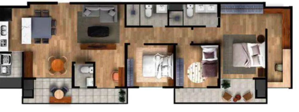 Apartamento, 2 quartos, 65 m² - Foto 2