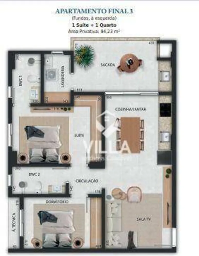 Apartamento, 2 quartos, 88 m² - Foto 2