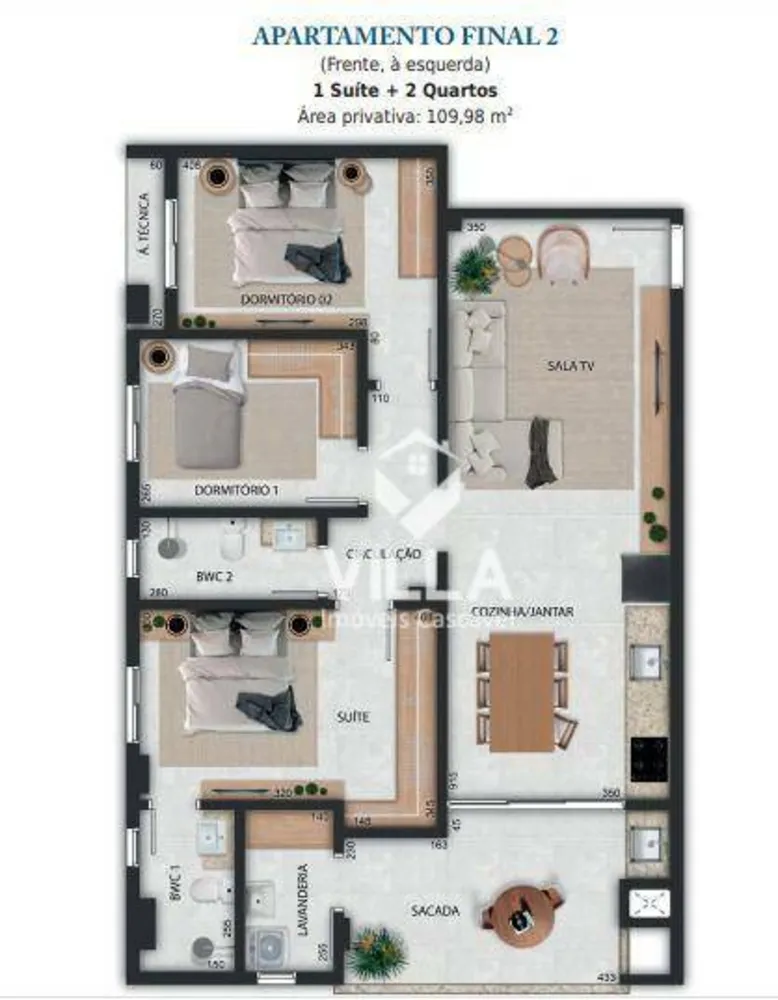 Apartamento, 2 quartos, 88 m² - Foto 3