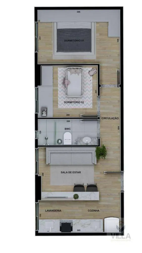 Apartamento, 2 quartos, 59 m² - Foto 3