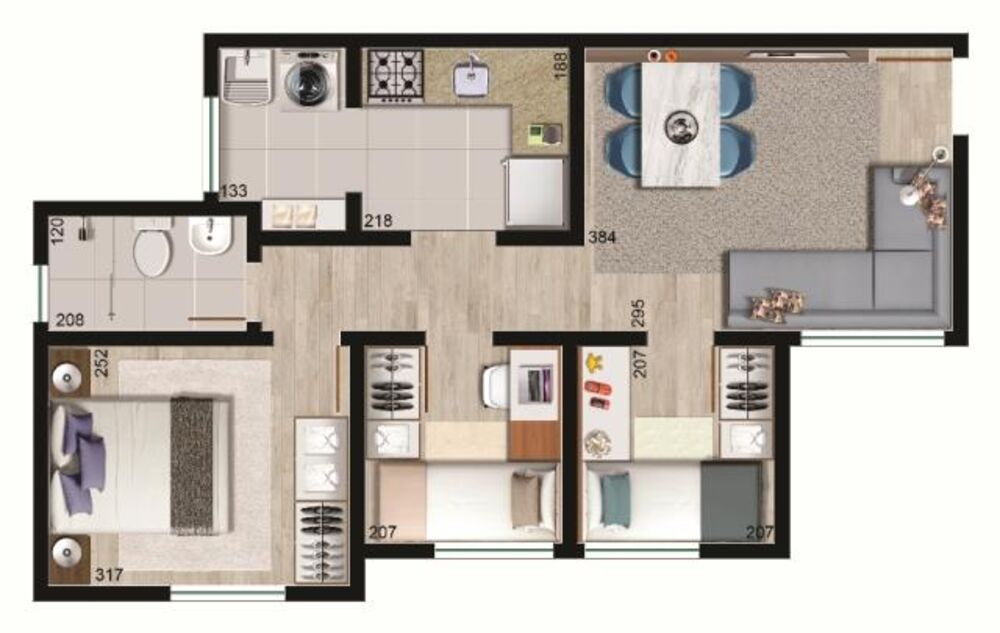 Apartamento, 3 quartos, 54 m² - Foto 5