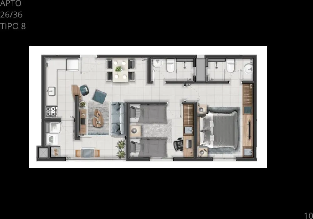 Apartamento, 2 quartos, 58 m² - Foto 6