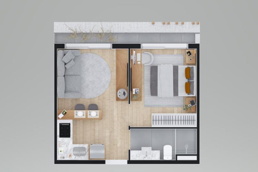 Apartamento, 1 quarto, 34 m² - Foto 2