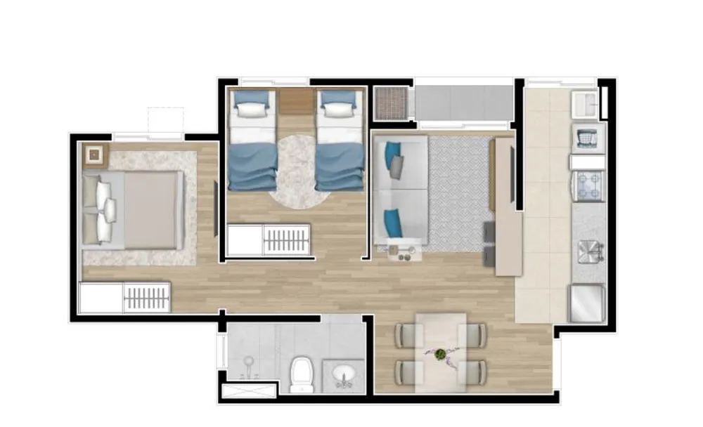 Apartamento, 2 quartos, 45 m² - Foto 5