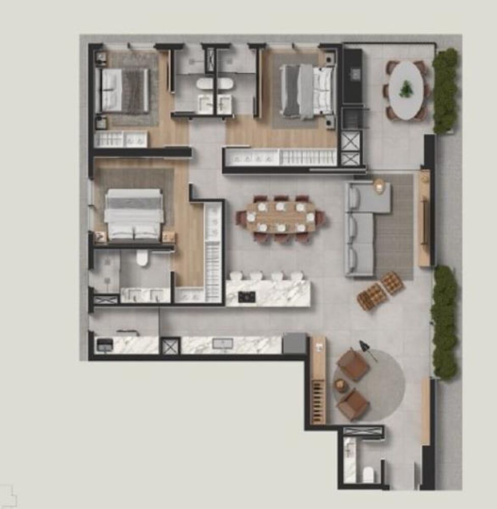 Apartamento, 3 quartos, 140 m² - Foto 1