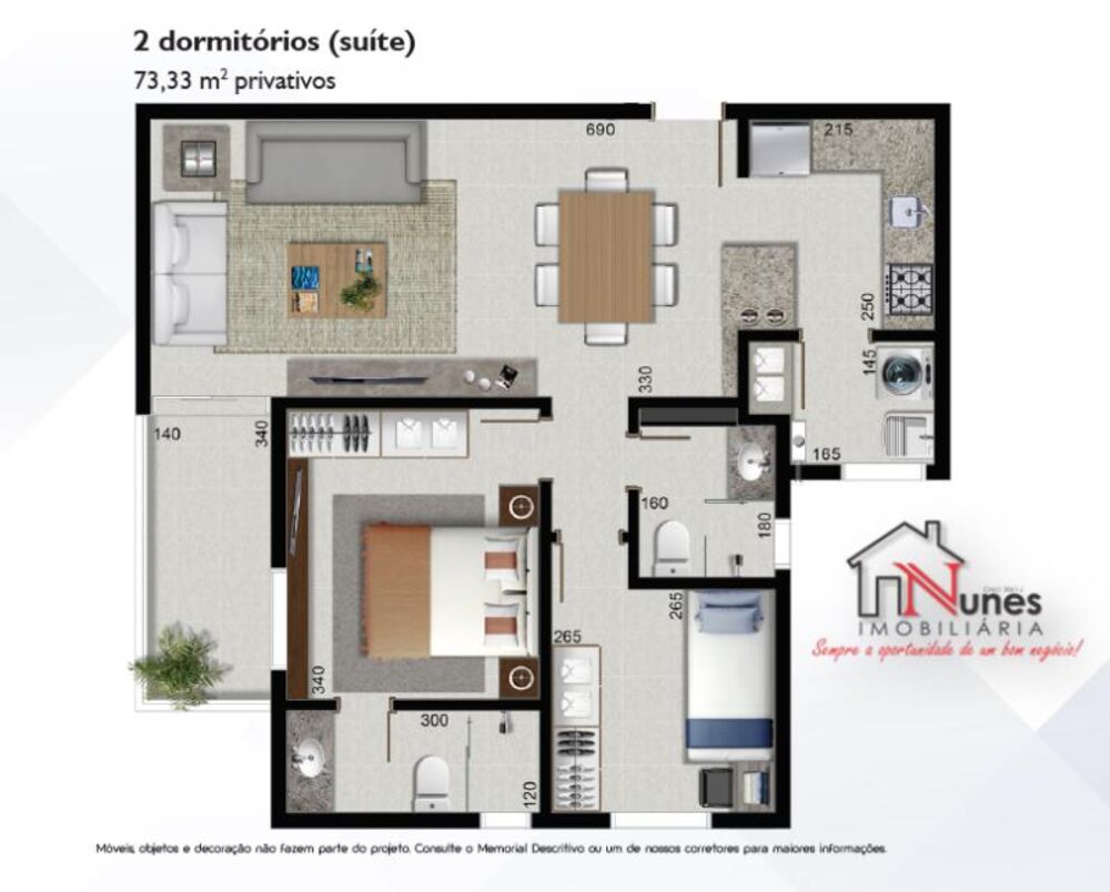 Apartamento, 2 quartos, 73 m² - Foto 1