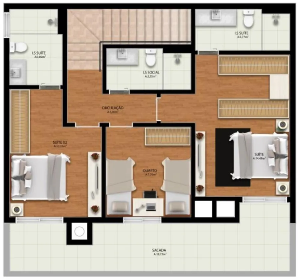 Cobertura, 3 quartos, 117 m² - Foto 8