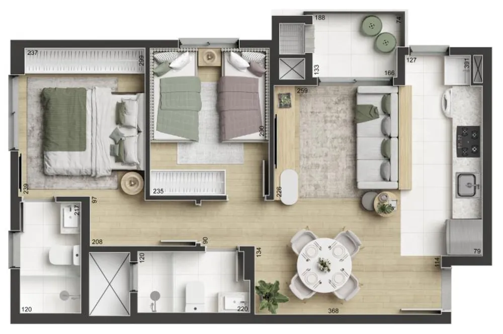 Apartamento, 2 quartos, 52 m² - Foto 5