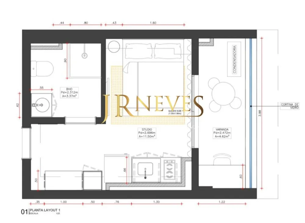 Kitnet-Studio, 20 m² - Foto 12