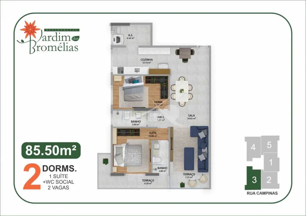Apartamento, 2 quartos, 79 m² - Foto 2
