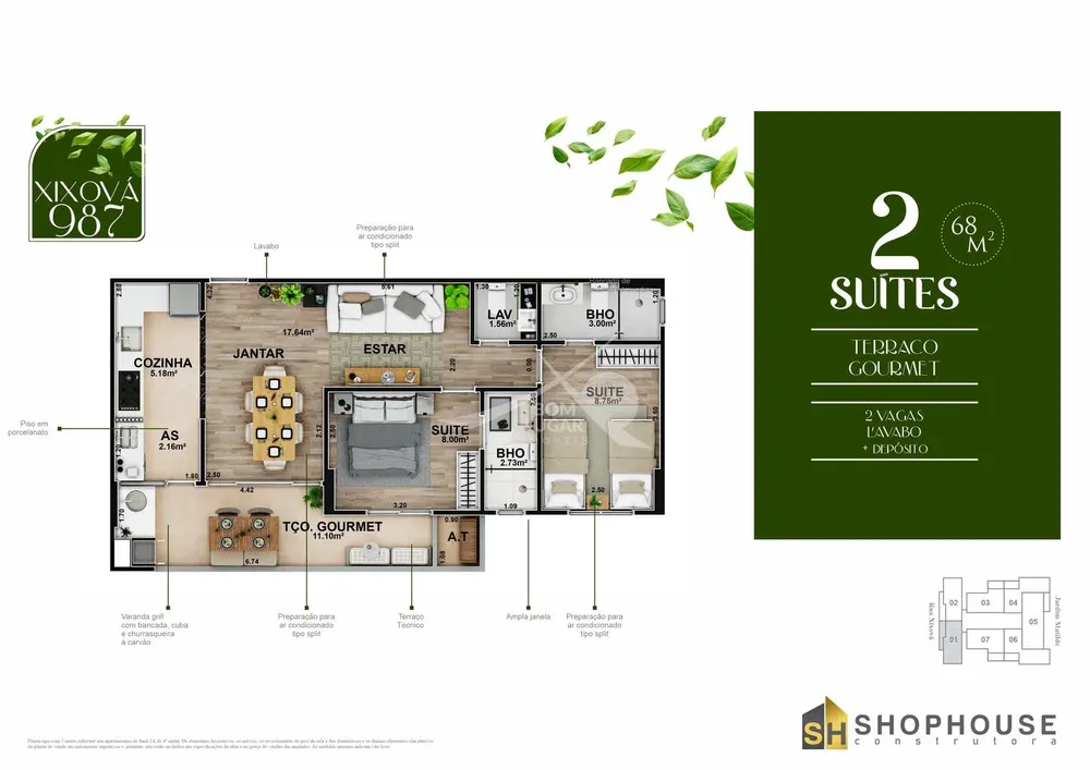 Apartamento, 2 quartos, 74 m² - Foto 3