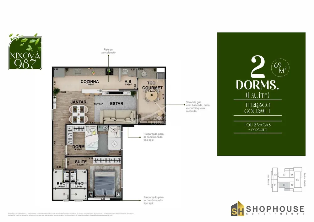 Apartamento, 2 quartos, 69 m² - Foto 4