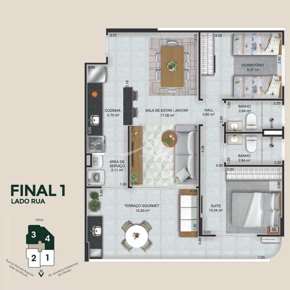 Apartamento, 2 quartos, 72 m² - Foto 3