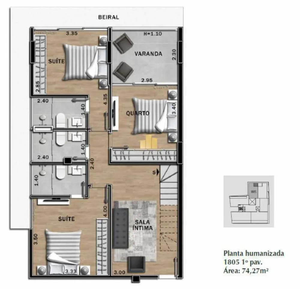 Cobertura, 3 quartos, 209 m² - Foto 4