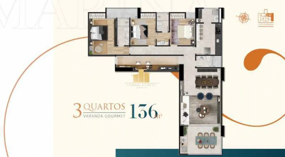 Apartamento, 3 quartos, 136 m² - Foto 3