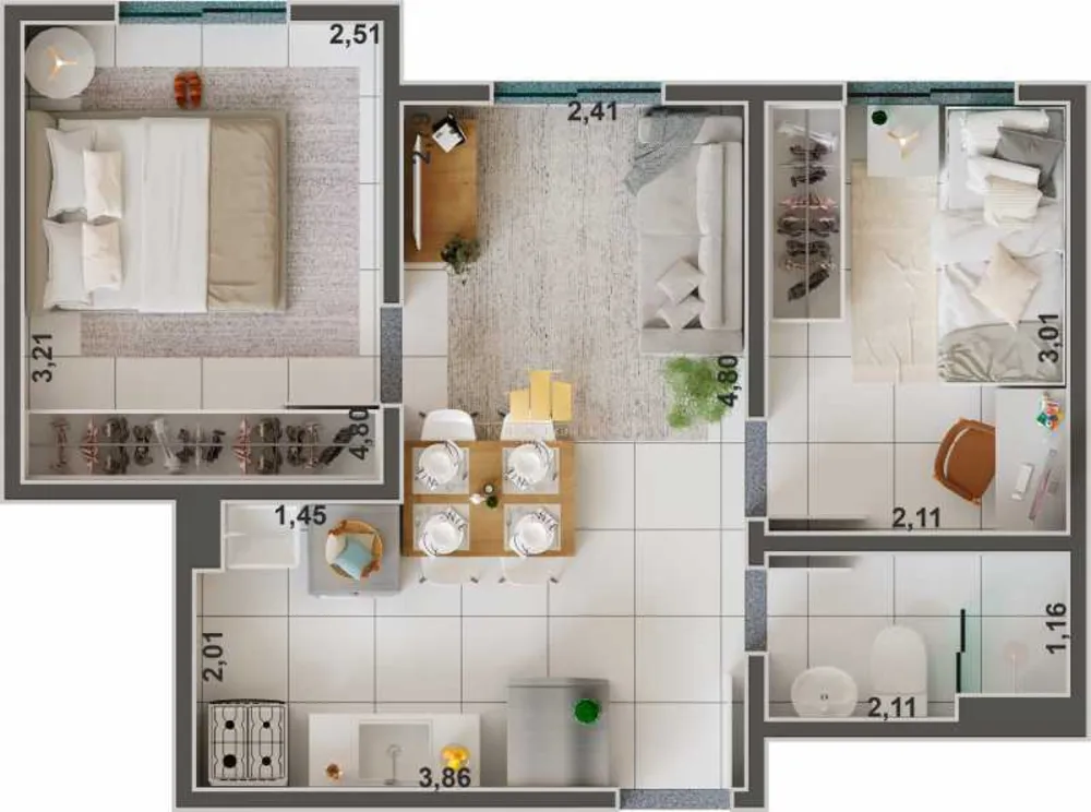 Apartamento, 2 quartos, 36 m² - Foto 10