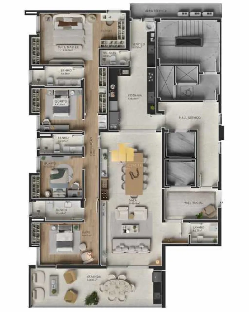 Apartamento, 4 quartos, 200 m² - Foto 12